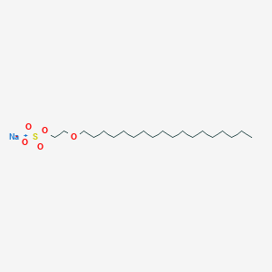molecular formula C20H41NaO5S B077078 Ethanol, 2-(octadecyloxy)-, hydrogen sulfate, sodium salt CAS No. 14858-61-8