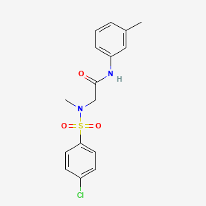 molecular formula C16H17ClN2O3S B7707867 N~2~-[(4-chlorophenyl)sulfonyl]-N~2~-methyl-N-(3-methylphenyl)glycinamide CAS No. 732249-40-0