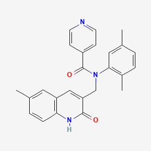 molecular formula C25H23N3O2 B7707941 N-(2,5-dimethylphenyl)-N-((2-hydroxy-6-methylquinolin-3-yl)methyl)isonicotinamide 