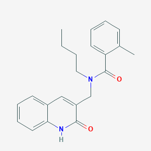 molecular formula C22H24N2O2 B7707985 N-butyl-N-((2-hydroxyquinolin-3-yl)methyl)-2-methylbenzamide 