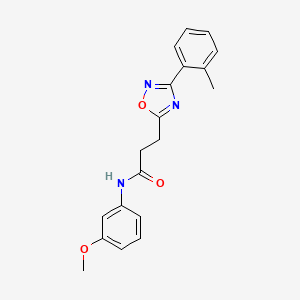 molecular formula C19H19N3O3 B7708001 N-(3-methoxyphenyl)-3-[3-(2-methylphenyl)-1,2,4-oxadiazol-5-yl]propanamide 