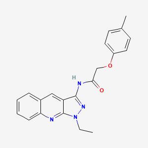 molecular formula C21H20N4O2 B7708042 N-(1-ethylpyrazolo[3,4-b]quinolin-3-yl)-2-(4-methylphenoxy)acetamide 