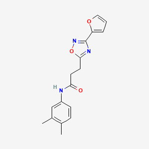 molecular formula C17H17N3O3 B7708087 N-(3,4-dimethylphenyl)-3-[3-(furan-2-yl)-1,2,4-oxadiazol-5-yl]propanamide 