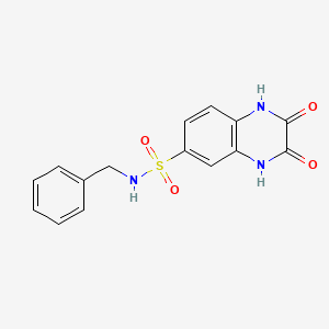 molecular formula C15H13N3O4S B7708202 N-benzyl-2,3-dioxo-1,2,3,4-tetrahydroquinoxaline-6-sulfonamide 