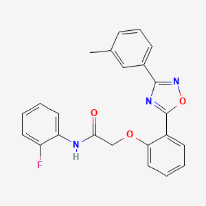 molecular formula C23H18FN3O3 B7708232 N-(2-fluorophenyl)-2-{2-[3-(3-methylphenyl)-1,2,4-oxadiazol-5-yl]phenoxy}acetamide 
