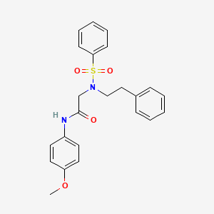molecular formula C23H24N2O4S B7708311 N-(4-methoxyphenyl)-N~2~-(2-phenylethyl)-N~2~-(phenylsulfonyl)glycinamide 