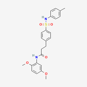 molecular formula C24H26N2O5S B7708374 N-(2,5-dimethoxyphenyl)-3-[4-[(4-methylphenyl)sulfamoyl]phenyl]propanamide 