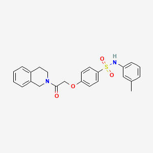 molecular formula C24H24N2O4S B7708490 N-[2-(cyclohex-1-en-1-yl)ethyl]-2-{4-[(3-methylphenyl)sulfamoyl]phenoxy}acetamide 