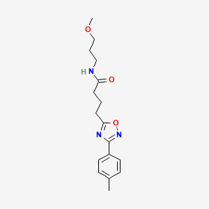 molecular formula C17H23N3O3 B7708507 N-(3-methoxypropyl)-4-[3-(4-methylphenyl)-1,2,4-oxadiazol-5-yl]butanamide 