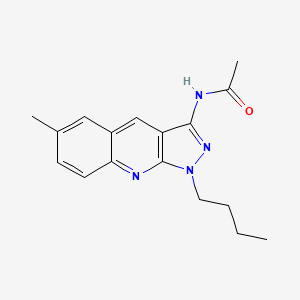 molecular formula C17H20N4O B7708590 N-(1-butyl-6-methyl-1H-pyrazolo[3,4-b]quinolin-3-yl)acetamide 