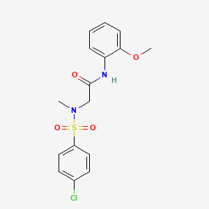 molecular formula C16H17ClN2O4S B7708736 N-(2-methoxyphenyl)-2-(N-methyl-4-chlorobenzenesulfonamido)acetamide 