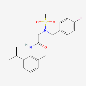 molecular formula C20H25FN2O3S B7708833 N~2~-(4-fluorobenzyl)-N-[2-methyl-6-(propan-2-yl)phenyl]-N~2~-(methylsulfonyl)glycinamide 