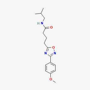 molecular formula C17H23N3O3 B7708868 N-isobutyl-4-(3-(4-methoxyphenyl)-1,2,4-oxadiazol-5-yl)butanamide 