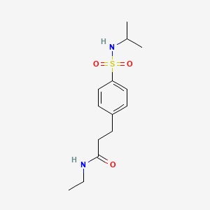 molecular formula C14H22N2O3S B7708882 N-ethyl-3-[4-(propan-2-ylsulfamoyl)phenyl]propanamide 