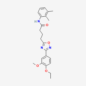 molecular formula C23H27N3O4 B7708893 N-(2,3-dimethylphenyl)-4-[3-(4-ethoxy-3-methoxyphenyl)-1,2,4-oxadiazol-5-yl]butanamide 