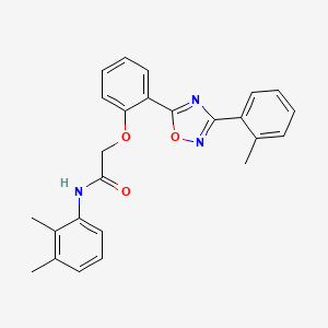 molecular formula C25H23N3O3 B7709026 N-(2,3-dimethylphenyl)-2-{2-[3-(2-methylphenyl)-1,2,4-oxadiazol-5-yl]phenoxy}acetamide 