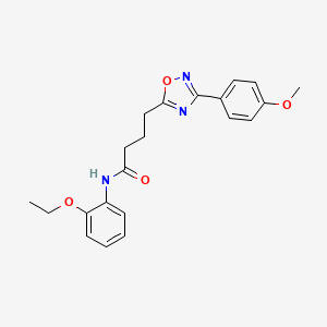 molecular formula C21H23N3O4 B7709090 N-(2-ethoxyphenyl)-4-[3-(4-methoxyphenyl)-1,2,4-oxadiazol-5-yl]butanamide 