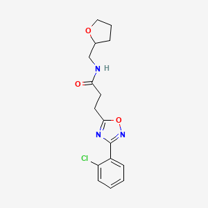molecular formula C16H18ClN3O3 B7709101 3-[3-(2-chlorophenyl)-1,2,4-oxadiazol-5-yl]-N-(oxolan-2-ylmethyl)propanamide CAS No. 876714-64-6