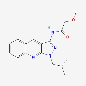 molecular formula C17H20N4O2 B7709131 N-(1-isobutyl-1H-pyrazolo[3,4-b]quinolin-3-yl)-2-methoxyacetamide 