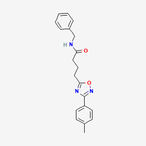 molecular formula C20H21N3O2 B7709148 N-benzyl-4-[3-(4-methylphenyl)-1,2,4-oxadiazol-5-yl]butanamide 