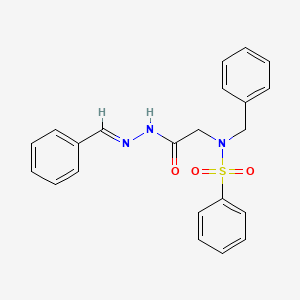 molecular formula C22H21N3O3S B7709183 N-benzyl-N-{2-[(2E)-2-benzylidenehydrazinyl]-2-oxoethyl}benzenesulfonamide (non-preferred name) 