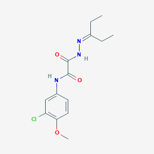 molecular formula C14H18ClN3O3 B7709329 N-(3-chloro-4-methoxyphenyl)-N'-(pentan-3-ylideneamino)oxamide 