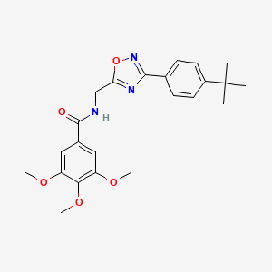 molecular formula C23H27N3O5 B7709540 N-[[3-(4-tert-butylphenyl)-1,2,4-oxadiazol-5-yl]methyl]-3,4,5-trimethoxybenzamide 