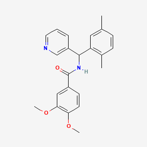 molecular formula C23H24N2O3 B7709699 N-[(2,5-dimethylphenyl)(pyridin-3-yl)methyl]-3,4-dimethoxybenzamide 