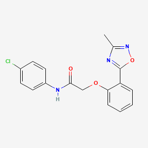 molecular formula C17H14ClN3O3 B7709710 N-(4-chlorophenyl)-2-[2-(3-methyl-1,2,4-oxadiazol-5-yl)phenoxy]acetamide 