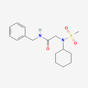molecular formula C16H24N2O3S B7709745 N-benzyl-2-[cyclohexyl(methylsulfonyl)amino]acetamide 