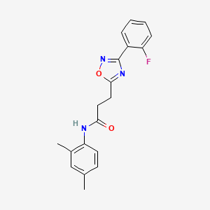 molecular formula C19H18FN3O2 B7709746 N-(2,4-dimethylphenyl)-3-[3-(2-fluorophenyl)-1,2,4-oxadiazol-5-yl]propanamide 