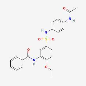 molecular formula C23H23N3O5S B7709779 N-(5-{[4-(acetylamino)phenyl]sulfamoyl}-2-ethoxyphenyl)benzamide 