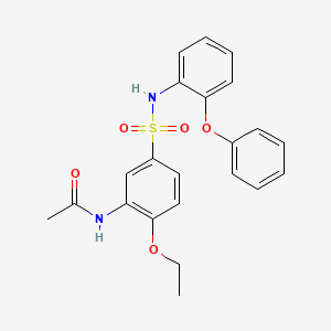 molecular formula C22H22N2O5S B7709885 N-{2-ethoxy-5-[(2-phenoxyphenyl)sulfamoyl]phenyl}acetamide 