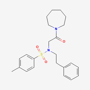 molecular formula C23H30N2O3S B7709931 N-[2-(azepan-1-yl)-2-oxoethyl]-4-methyl-N-(2-phenylethyl)benzenesulfonamide 