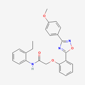 molecular formula C25H23N3O4 B7709963 N-(2-ethylphenyl)-2-{2-[3-(4-methoxyphenyl)-1,2,4-oxadiazol-5-yl]phenoxy}acetamide 