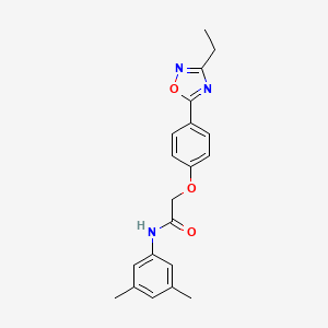molecular formula C20H21N3O3 B7710045 N-(3,5-dimethylphenyl)-2-[4-(3-ethyl-1,2,4-oxadiazol-5-yl)phenoxy]acetamide 