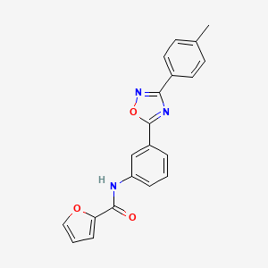 molecular formula C20H15N3O3 B7710091 N-{3-[3-(4-Methylphenyl)-1,2,4-oxadiazol-5-YL]phenyl}furan-2-carboxamide 