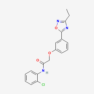 molecular formula C18H16ClN3O3 B7710109 N-(2-chlorophenyl)-2-[3-(3-ethyl-1,2,4-oxadiazol-5-yl)phenoxy]acetamide 