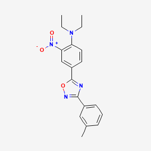 molecular formula C19H20N4O3 B7710140 N,N-diethyl-4-[3-(3-methylphenyl)-1,2,4-oxadiazol-5-yl]-2-nitroaniline 