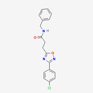 molecular formula C18H16ClN3O2 B7710214 N-benzyl-3-[3-(4-chlorophenyl)-1,2,4-oxadiazol-5-yl]propanamide 