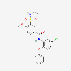molecular formula C23H23ClN2O5S B7710325 N-(5-chloro-2-phenoxyphenyl)-4-methoxy-3-(propan-2-ylsulfamoyl)benzamide 