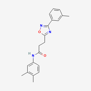 molecular formula C20H21N3O2 B7710360 N-(3,4-dimethylphenyl)-3-[3-(3-methylphenyl)-1,2,4-oxadiazol-5-yl]propanamide 
