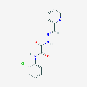 molecular formula C14H11ClN4O2 B7710375 N-(2-chlorophenyl)-2-oxo-2-[(2E)-2-(pyridin-2-ylmethylidene)hydrazinyl]acetamide 
