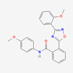 molecular formula C23H19N3O4 B7710454 N-(4-methoxyphenyl)-2-[3-(2-methoxyphenyl)-1,2,4-oxadiazol-5-yl]benzamide 