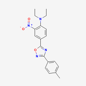 molecular formula C19H20N4O3 B7710471 N,N-diethyl-4-[3-(4-methylphenyl)-1,2,4-oxadiazol-5-yl]-2-nitroaniline 