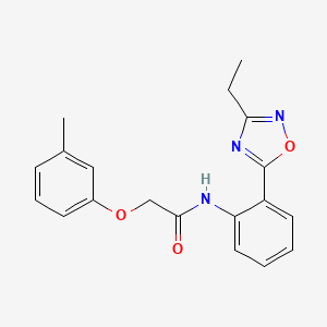molecular formula C19H19N3O3 B7710574 N-[2-(3-ethyl-1,2,4-oxadiazol-5-yl)phenyl]-2-(3-methylphenoxy)acetamide 