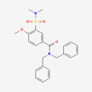 molecular formula C24H26N2O4S B7710622 N,N-dibenzyl-3-(dimethylsulfamoyl)-4-methoxybenzamide 