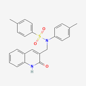 molecular formula C24H22N2O3S B7710644 N-[(2-HYDROXYQUINOLIN-3-YL)METHYL]-4-METHYL-N-(4-METHYLPHENYL)BENZENE-1-SULFONAMIDE 