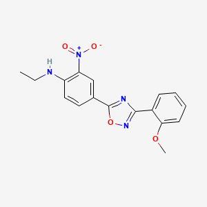 molecular formula C17H16N4O4 B7710645 N-ethyl-4-[3-(2-methoxyphenyl)-1,2,4-oxadiazol-5-yl]-2-nitroaniline 