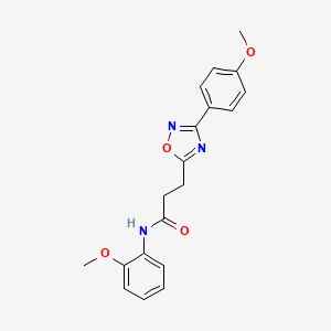 molecular formula C19H19N3O4 B7710676 N-(2-methoxyphenyl)-3-[3-(4-methoxyphenyl)-1,2,4-oxadiazol-5-yl]propanamide 